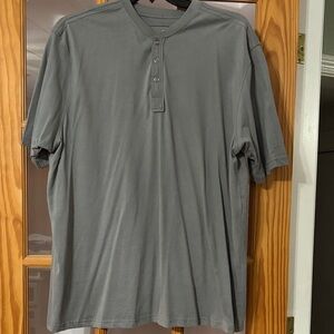 Casual Gray Button Down Shirt for Men